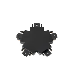 Lindby-kontakt Lumaro, 5-veis, svart, plast