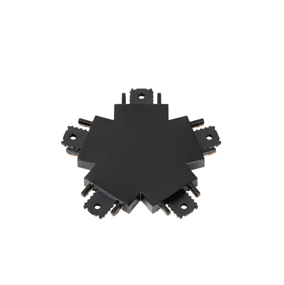 Lindby-kontakt Lumaro, 5-veis, svart, plast