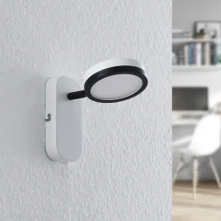 Lindby-spot Vesim, hvit, 1-lys, 15 cm høy, jern