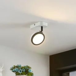 Lindby-spot Vesim, hvit, 1-lys, 15 cm høy, jern