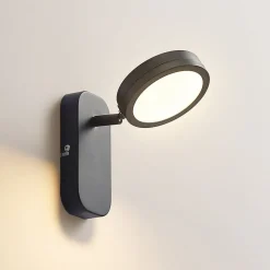 Lindby-spot Vesim, svart, 1-lys, 15 cm høy, jern