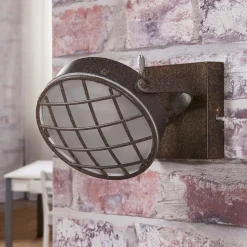 Lindby-spotlight Tamin, rustfarget, 1-lampe, glass, G9