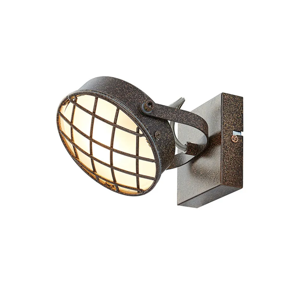 Lindby-spotlight Tamin, rustfarget, 1-lampe, glass, G9
