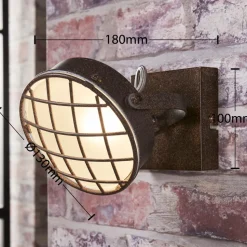 Lindby-spotlight Tamin, rustfarget, 1-lampe, glass, G9