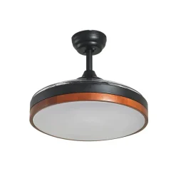 Lindy LED-takvifte Oras, svart, likestrøm, stillegående, 107 cm