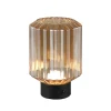 Lord LED-bordlampe, svart/amber, høyde 19,5 cm, glass