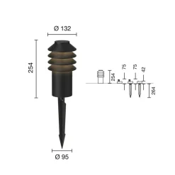 Louis Poulsen Bysted 25 jordspyd svart 930