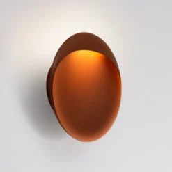 Louis Poulsen LED-vegglampe Flindt, corten, 2700 K, Ø 20 cm