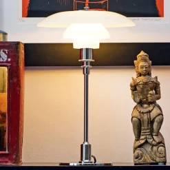 Louis Poulsen PH 2/1 bordlampe forkrommet høylans