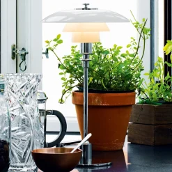 Louis Poulsen PH 2/1 bordlampe forkrommet høylans