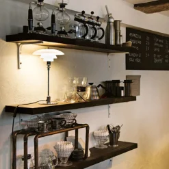 Louis Poulsen PH 2/1 bordlampe forkrommet høylans