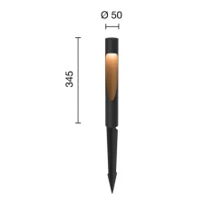 Louis Poulsen sokkellampe Flindt 830 svart piggkontakt