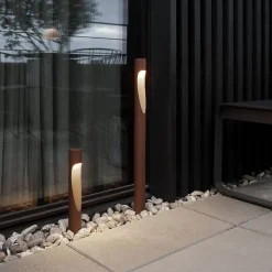 Louis Poulsen sokkellampe Flindt, 927, corten 35 cm sokkel 24 V