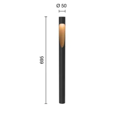 Louis Poulsen Veilampe 840 svart 70 cm stikkontakt