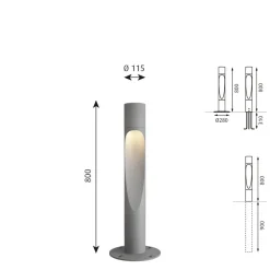 Louis Poulsen Veilampe, 3000K Ra80 aluminium 80cm dimbar sokkel