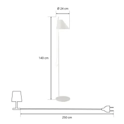 Louis Poulsen Yuh LED-designgulvlampe, hvit