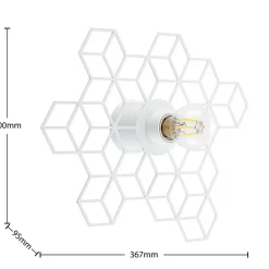 Lucande Alexaru vegglampe, ruter, hvit