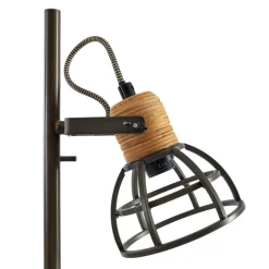 Lucande Arinthea gulvlampe, 2-lys, svart, stål, E14