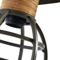 Lucande Arinthea gulvlampe, 2-lys, svart, stål, E14