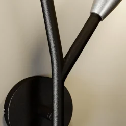 Lucande Carlea vegglampe, 2 lysk. svart nikkel