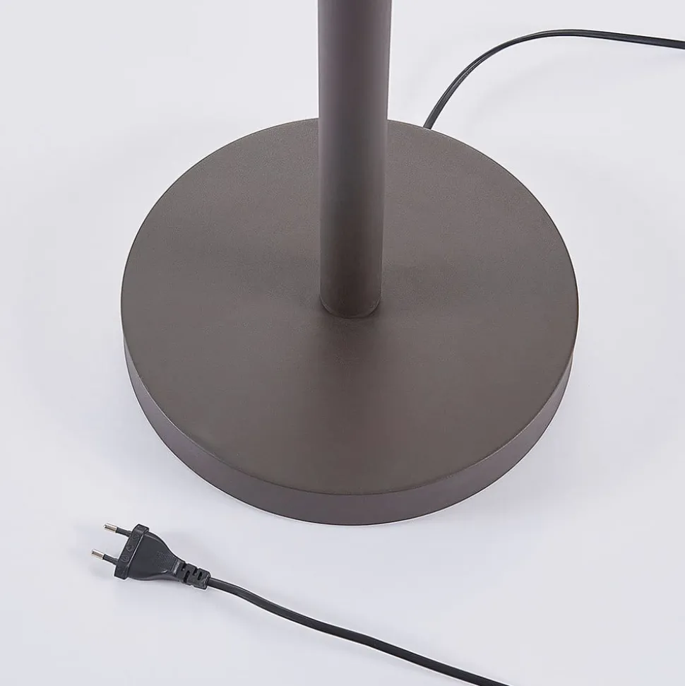 Lucande Gulvlampe Dunja, hvit/rust, metall, leselampe