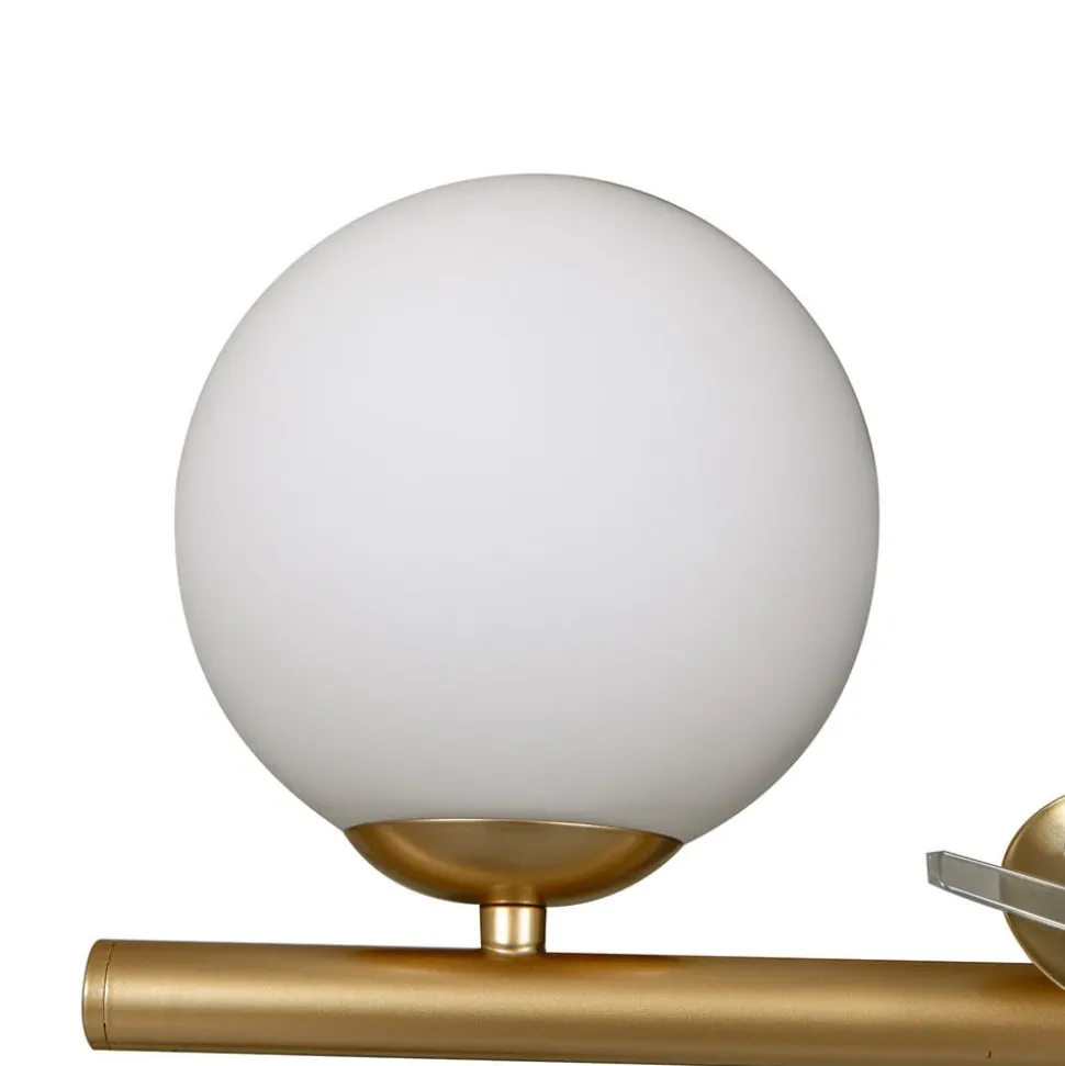 Lucande hengelampe Isandro, 95 cm, gull, hvit, 7 lyskilder, G9