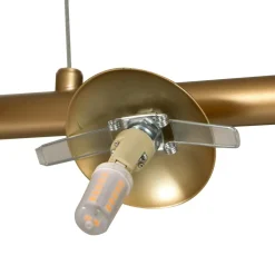 Lucande hengelampe Isandro, 95 cm, gull, hvit, 7 lyskilder, G9