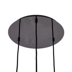 Lucande Jarven hengelampe, 3 lyskilder, svart, glass