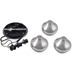 Lucande Jarven hengelampe, 3 lyskilder, svart, glass