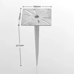 Lucande jordspyd Cadis, sølvfarget, metall, 38 cm høy