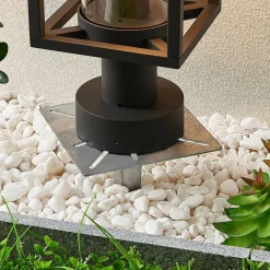 Lucande jordspyd Cadis, sølvfarget, metall, 38 cm høy