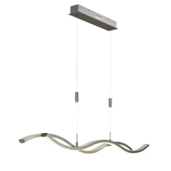 Lucande LED-hengelampe Mairia, sølv, høydejusterbar