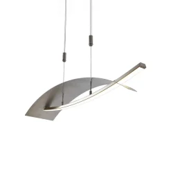 Lucande LED-hengelampe Marija, 91 cm, sølv, dimbar