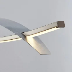 Lucande LED-hengelampe Marija, 91 cm, sølv, dimbar