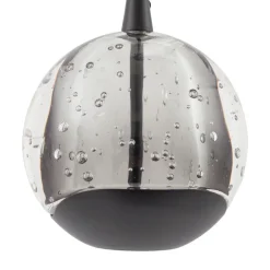 Lucande LED-pendellampe Hayley, svart, 5 lyskilder, langstrakt