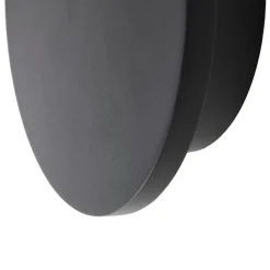 Lucande LED-vegglampe Elrik, svart, 20 cm høy, metall