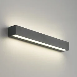 Lucande LED-vegglampe Lengo, 50 cm, antrasitt, opp/ned, CCT
