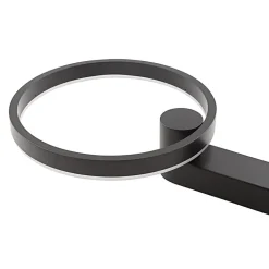 Lucande LED-vegglampe Yekta, indirekte, svart, dimbar