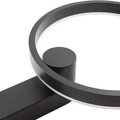 Lucande LED-vegglampe Yekta, indirekte, svart, dimbar