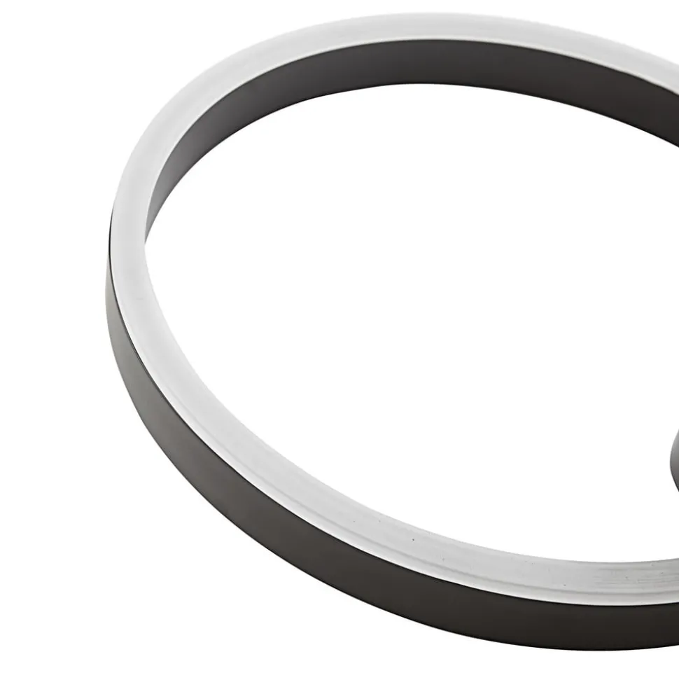 Lucande LED-vegglampe Yekta, indirekte, svart, dimbar