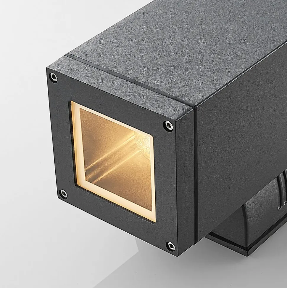 Lucande Stani utendørs vegglampe, E27, 2 lyskilder