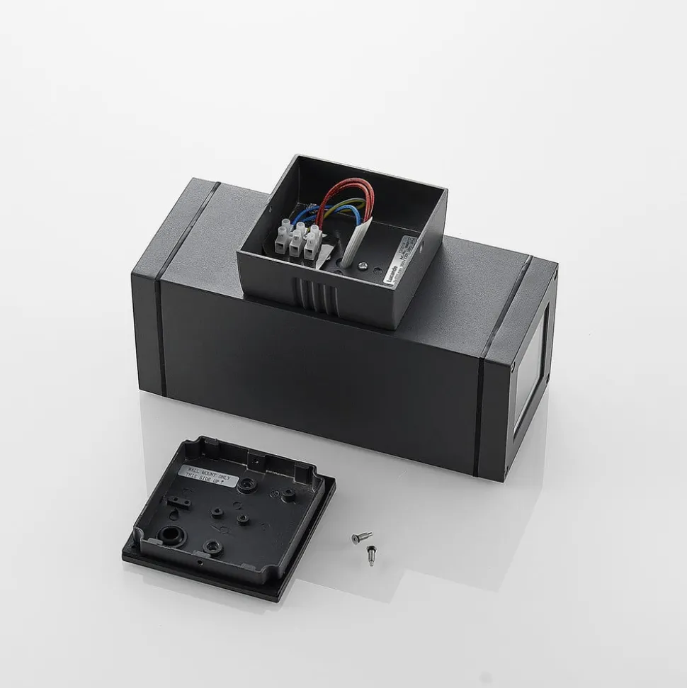 Lucande Stani utendørs vegglampe, E27, 2 lyskilder