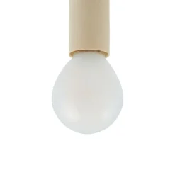 Lucande taklampe Bidolo, messingfarget, glass, 15 cm, IP44