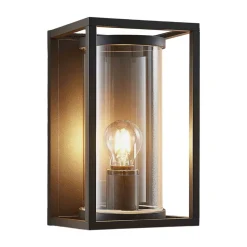 Lucande utendørs vegglampe Brienne, 30 cm, antrasitt, metall