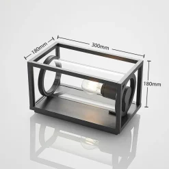 Lucande utendørs vegglampe Brienne, 30 cm, antrasitt, metall