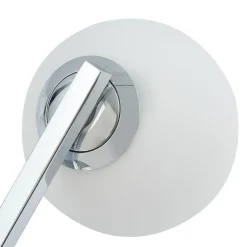 Lucande vegglampe Bidolo, kromfarget, glass, Ø 12 cm, IP44