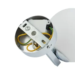 Lucande vegglampe Bidolo, kromfarget, glass, Ø 12 cm, IP44