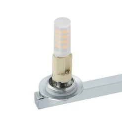 Lucande vegglampe Bidolo, kromfarget, glass, Ø 12 cm, IP44