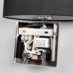 Lucande vegglampe Karla, svart, 30 cm, LED-leselampe, E27