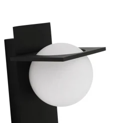 Lucande vegglampe Kulka, 2 lyskilder, svart, glass, G9